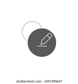 Comment writing vector icon symbol isolated on white background