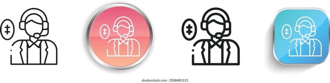 commentary icon. Thin Linear, Regular and Button Style Design Isolated On White Background