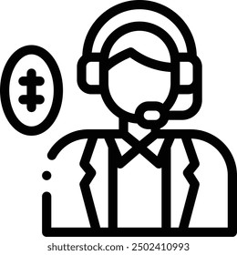 commentary icon. Thin Linear Style Design Isolated On White Background