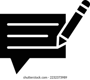 Commentary Vector Icon Design Illustration
