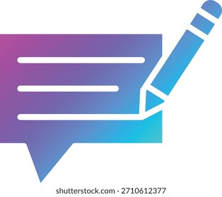 Commentary Vector Icon Design Illustration