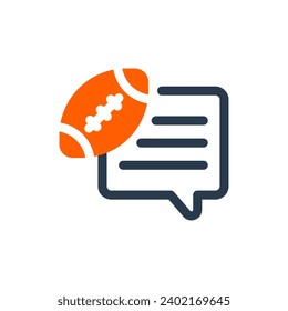 Commentary Vector Icon Illustration for Entertainment on American Football