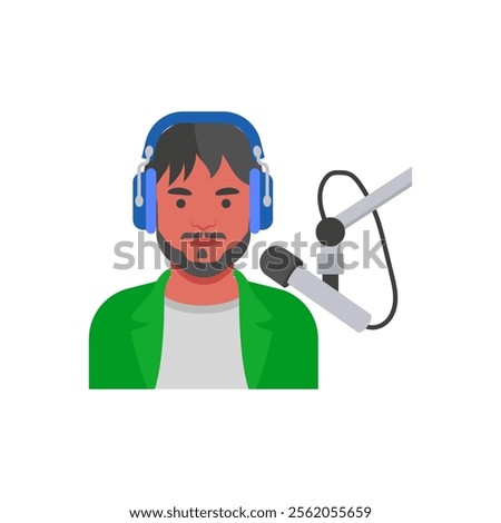 Commentator, Football Championship Soccer Illustration