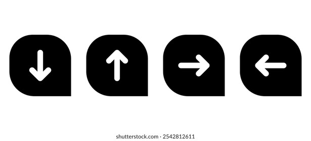 comments arrow vector icon set