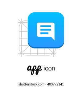 Comments Blue Mobile App UI/UX Button Corporate Logo / Icon Design