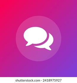 Comentarios o concepto de icono de chat, gráficos vectoriales de signos de burbuja de voz, imagen de símbolo de conversación o diálogo aislado en fondo blanco. Adecuado para diseño de páginas Web, aplicaciones móviles, UI, UX y GUI. 