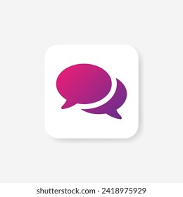 Comments or chat icon concept, speech bubble sign vector graphics, conversation or dialogue symbol pictogram isolated on white background. Suitable for Web Page, Mobile App, UI, UX and GUI design. 