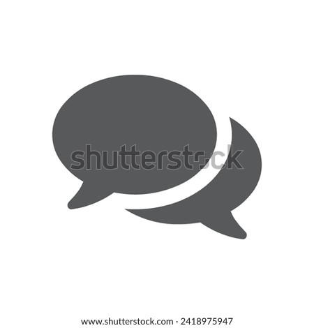 Comments or chat icon concept, speech bubble sign vector graphics, conversation or dialogue symbol pictogram isolated on white background. Suitable for Web Page, Mobile App, UI, UX and GUI design. 