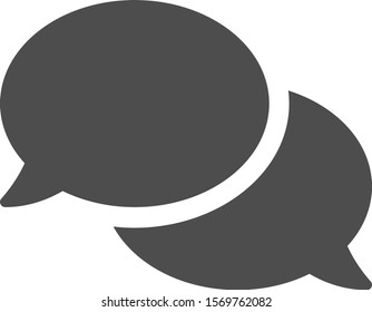comments chats sign vector symbol or icon
