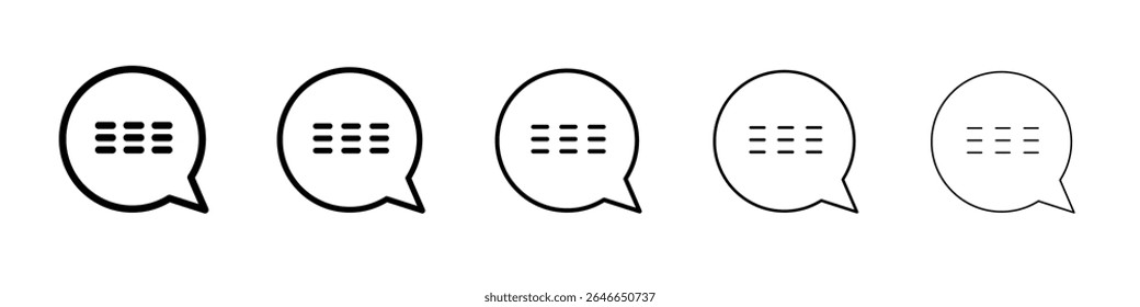 Comments icon flat simple outline logo