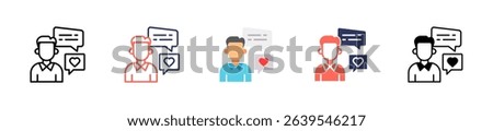 Comments Icon Multiple Vector Illustration