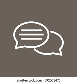 Comments Icon on Dark Gray Color. Eps-10.