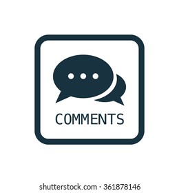 comments icon on white background