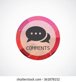 comments icon on white background