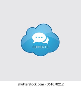 comments icon on white background