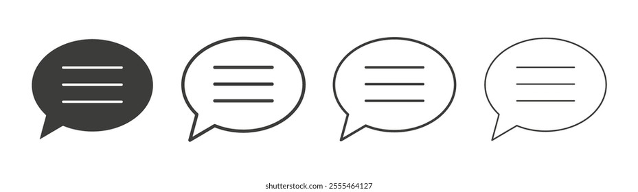 Comments icon pack. vector illustration