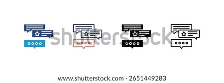 Comments icon set multiple style collection