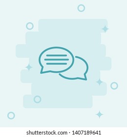 Comments Icon. Simple icon, blue colored icon illustration.