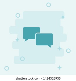 Comments Icon. Simple icon, blue colored icon illustration. 