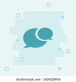 Comments Icon. Simple icon, blue colored icon illustration. 