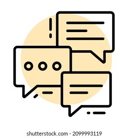 Icono de comentarios, Encuesta y comentarios, ilustración vectorial moderna 