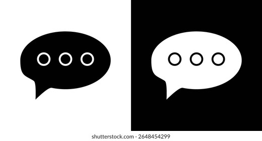 Comments icon symbol collection. Flat vector stock illustration.