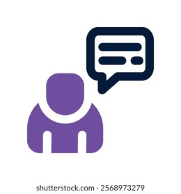 comments icon. vector dual tone icon for your website, mobile, presentation, and logo design.