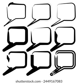 Comments Ink Pinselstriche Kollektion: Vektorgrafik Set