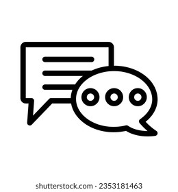 comments line icon illustration vector graphic. Simple element illustration vector graphic, suitable for app, websites, and presentations isolated on white background