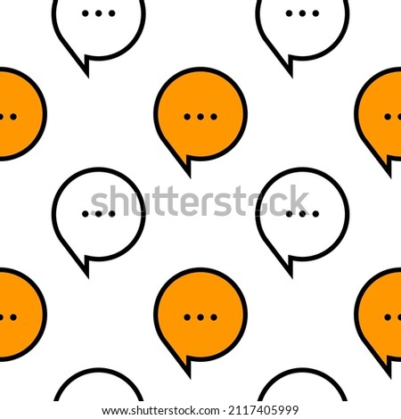 Comments and messages simple seamless pattern. Bubbles line pattern. Modern background. Vector illustration
