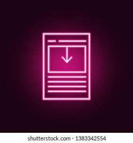 comments neon icon. Elements of online and web set. Simple icon for websites, web design, mobile app, info graphics