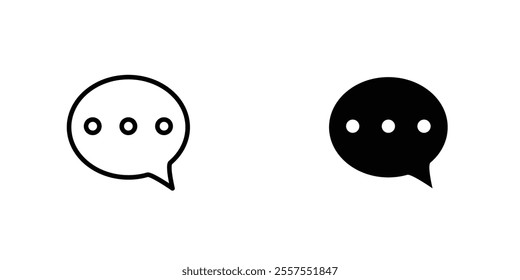 Comments outlined and solid icon vector collection.