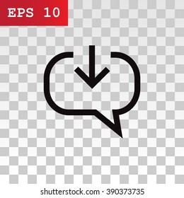 comments received, chat icon
