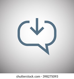 comments received, chat icon