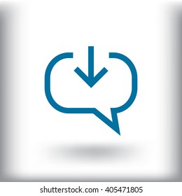 comments received, chat icon