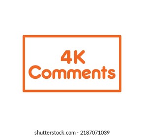 Comments sign label vector art illustration with awesome font on white background