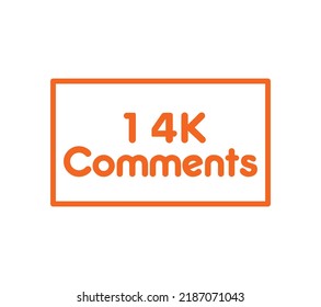 Comments sign label vector art illustration with awesome font on white background