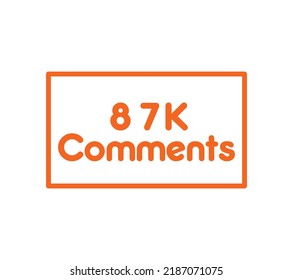 Comments sign label vector art illustration with awesome font on white background
