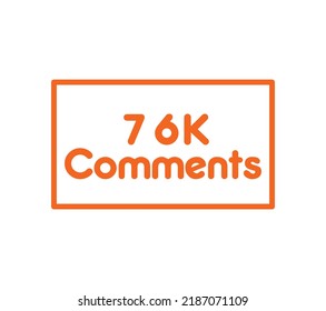 Comments sign label vector art illustration with awesome font on white background