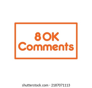 Comentarios etiqueta de signo ilustración de arte vectorial con fuente impresionante en fondo blanco