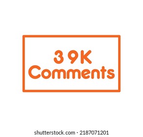 Comments sign label vector art illustration with awesome font on white background