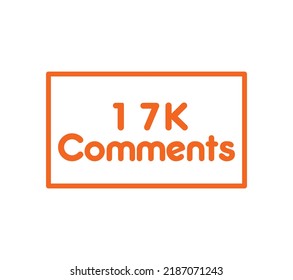 Comments sign label vector art illustration with awesome font on white background