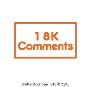 Comentarios etiqueta de signo ilustración de arte vectorial con fuente impresionante en fondo blanco