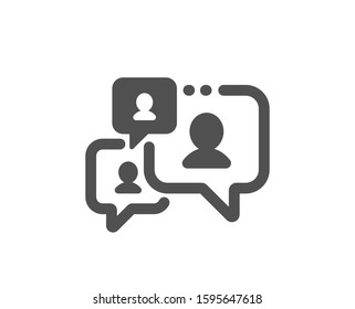 Comments sign. Support chat icon. Speech bubble message symbol. Classic flat style. Simple support chat icon. Vector