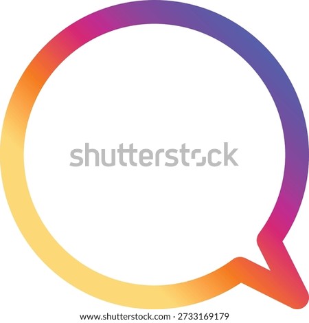Comments Social Media Line Gradient Style Vector Icon