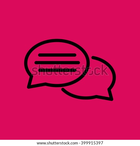 Comments, Speech bubble Icon. Eps-10.