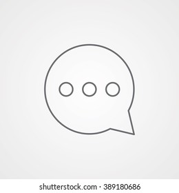 Comments or Speech Bubble Line Icon. Eps-10.