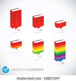 Comments Statistic Symbols, Buttons, Sign, Emblem, Logo for Web Design, User Interface, Mobile Phone, Baby, Children, People