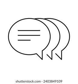 comments thin outline icon for website or mobile app