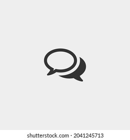 Signo de ilustración de icono del vector de comentarios